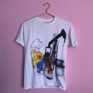 Akomplice Clothing Streetwear Winnie the Pooh Grunge Industrial Shirt sz Small